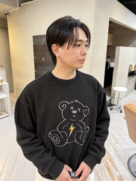 ヘアー アイス ルーチェ(HAIR ICI LUCE) メンズカット/シースルーセンターパート/韓国ヘア/大野