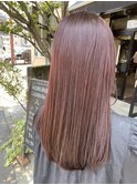 ◎うる艶髪◎こっくりカラー_つやロング×チェリーレッド