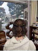 ハーフアップ