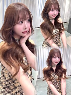 リリー(Lilley) マロンベージュ×小顔レイヤー×韓国風巻き×髪質改善