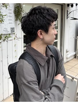 オムファミーユラグ(homme, famille raugh) 大人ラフショート×ニュアンスパーマ