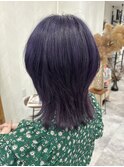 ウルフカット＋ラベンダーカラー