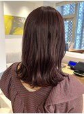 ピンクラベンダーくびれボブくびれヘアミディアムレイヤー銀座