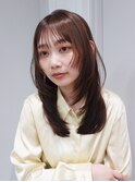 ロングウルフレイヤー韓国ヘア顔周りレイヤー_ba553133