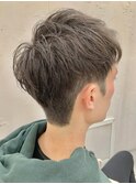 メンズヘアカット◎テーパーフェード◎チャコールグレー刈り上げ