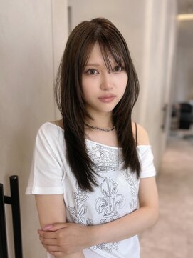 ジーナ 渋谷神南(Zina) レイヤーカット/ミディアムレイヤー/韓国レイヤー/韓国ヘア/前髪