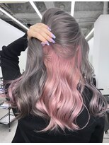 エゴル ナゴヤサカエ(ENGOL NAGOYA SAKAE)&nbsp;新美蓮/デザインカラー/グレージュ/ピンク/インナーカラー