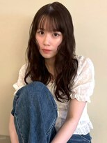 ユニバイリサ 天神大名店(uni by risa) シースルーバング 巻き髪 ショコラブラウン 透明感カラー 艶髪