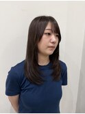 透明感チョコレートブラウン×レイヤーカット