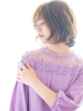 ヘアーサロン ラフリジー(Loufreasy) 伸ばしかけにおすすめ！ 無造作カールの大人ボブ