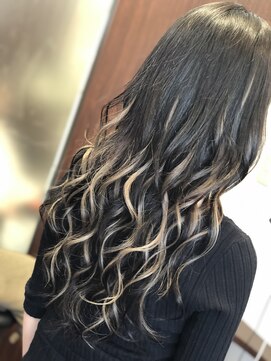 レヴェリー(REVERIE) #プルエクステ#グラデーション#グレージュ#暗めカラー