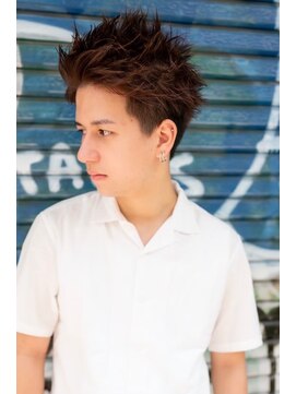 オースティン 門前仲町(AUSTIN) ツイストパーマ七三オールバックマッシュウルフスリークショート