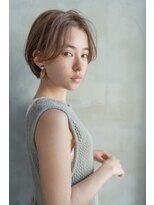 ケアリー 武蔵小杉(Carelly)&nbsp;フェザーバングカーキグレージュ大人かわいいマッシュショート