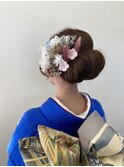 成人式☆アップスタイル【ヘアアレンジ・メイク・着付】