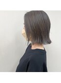 《TOPHAIR 玉島店/ ぱん》切りっぱなしボブ×グレージュ