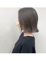 トップヘアー 玉島店(TOP HAIR)&nbsp;《TOPHAIR 玉島店/ ぱん》切りっぱなしボブ×グレージュ