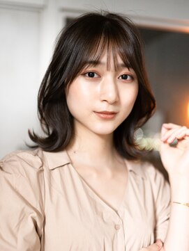 ホロン 池袋(HOLON) 池袋HOLON【ミディアムレイヤー/くびれヘア/小顔/グレージュ】