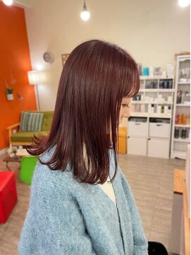 サボン バイ トッカ(savon by tocca) 切りっぱなし/白髪ぼかし/ピンクブラウン/ルフレカラー