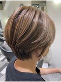 フルバング/似合わせカット/レッドブラウン/30代40代/人形町