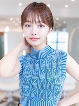 オースティン 門前仲町(AUSTIN) 大人かわいい前髪セシルカットココアブラウンフリンジウェーブ