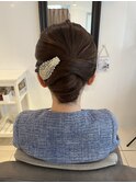 着物ヘア　大人かわいい　シニヨン　アップスタイル
