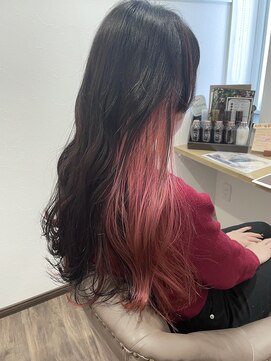 ロア(Roa) インナーカラー＊ピンク