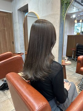 シアー(SHEER.) 髪質改善カラー×オリーブベージュ【表参道,青山,外苑前美容室】