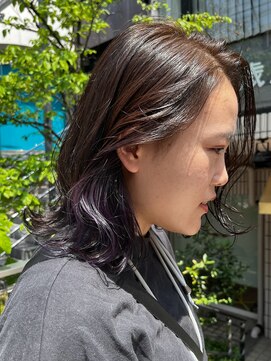 フェアレディ 烏山店(FAIRLADY) アッシュベージュ×ライラック　大人っぽイヤリングカラー