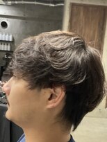 フイ 新宿3丁目(Hui)&nbsp;フェザーパーマ/グレーブルーカラー/刈り上げショートパンク