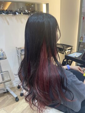 アーチバイケンジ(arch by kenje) 耳周りインナーカラー★チェリーレッド