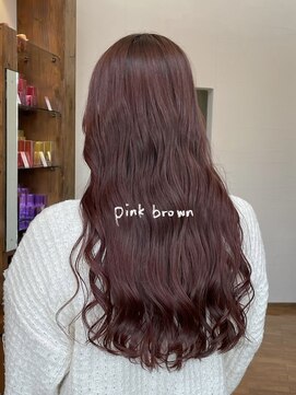 モリグリーン(MORI GREEN) ◆韓国風ロング【ブリーチなしwカラーピンク】暗めカラー