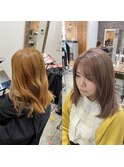 before→after/1ブリーチ/ミルクティーベージュ☆五反田美容室