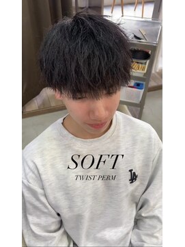 アッドバイケーツー 心斎橋(add by k-two Men's) ソフトツイスト20％/マッシュ