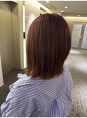 切りっぱなしボブ外ハネ_アプリコットオレンジ_N17