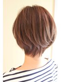 大人可愛いショートボブ　ひし形ショートボブ　前髪
