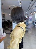 外ハネボブ艶髪20代30代オリーブカラー
