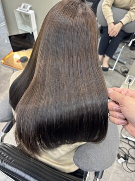 ファビ 渋谷(Fab) くびれヘア/暗めカラー/アプリコットオレンジ/縮毛矯正