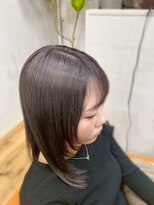 ヘアーブランドジン ティアラ(HAIR BRAND Jin Tiara)&nbsp;顔まわりレイヤー×アッシュグレー【松山美容室】