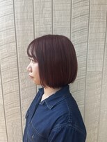 ウーラ 三条店(uura)&nbsp;ワインレッド×ボブ
