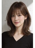 20代30代/大人かわいい/小顔ひし形/ウルフ/ミディアムレイヤー