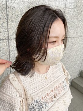 イオエ(ioe) イメチェン/外ハネボブ/ワイドバング/ブルーブラック/美髪