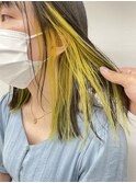 横浜★大人気のインナーカラーイエロー