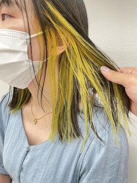 テトラ バイ ネオリーブ 横浜西口店(tetra by neolive) 横浜★大人気のインナーカラーイエロー