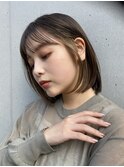 Bob ボブ　前髪　インナーカラー　ベージュ