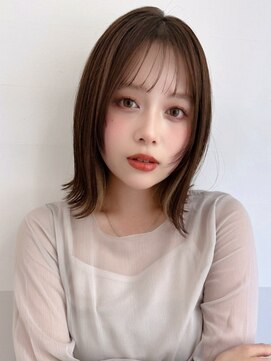ポーチバイハニー オモテサンドウ(PORCH by HONEY omotesando) 大人可愛い20代30代40代フェイスレイヤーボブ×ラテベージュ