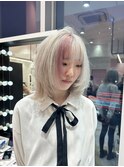 ポイントカラー/セクションカラー/前髪インナー/ツヤ髪/梅田