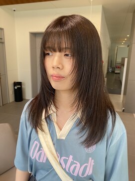 ローレンアオ(LOREN AO) レイヤーカット/透明感カラー/オリーブベージュ/ロング