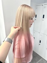 ペレ 栄店(PELE)&nbsp;デザインカラー/レイヤーカット/ウェットヘア/オリーブベージュ