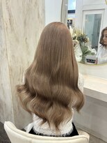 ラビス(Lovis)&nbsp;くびれヘア/アプリコットオレンジ/ハイライトカラー/夏/縮毛矯正