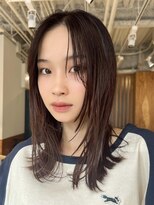 ノイカーム(noi Calm)&nbsp;顔周りレイヤーカットグレージュカラーくびれボブベージュカラー